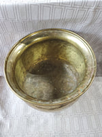 Round Brass Planter