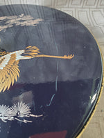 Vintage Lacquerware Crane Divided Relish Dish