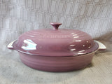 Le Creuset Mauve Stoneware Oblong Covered Casserole Dish