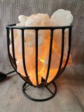 Pink Salt Metal Wire Lamp WORKS