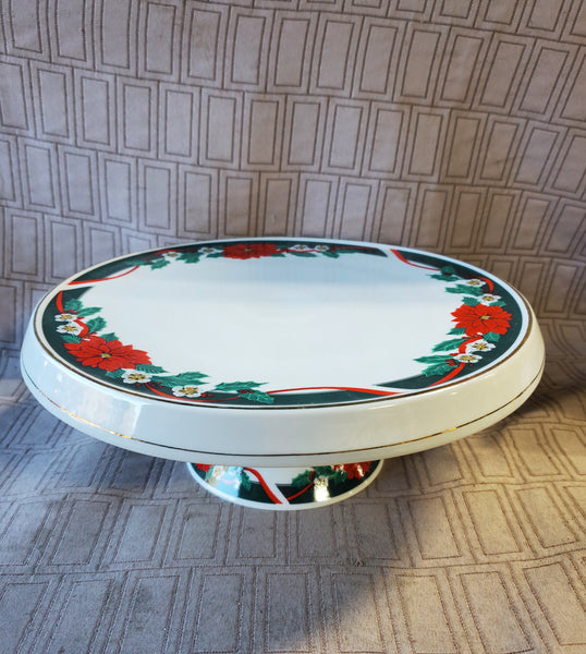 Tienshan "Deck the Halls" Cake Stand
