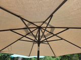 8' Sunbrella Tan Fabric Sun Umbrella