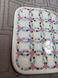 (C) 1992 Hill Design Inc. Ceramic "Double Wedding Ring" Tile