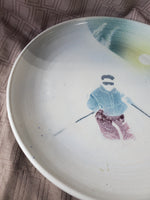 Signed Don Glasglow Pottery Ski Plate