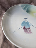 Signed Don Glasglow Pottery Ski Plate