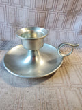 Pewter Chamberstick Candle Holder
