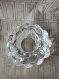 Orrefors Sweden Raspberry Crystal Candle Votive