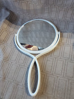 White Double Sided Vanity/Hand Mirror
