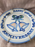 Large M.A. Hadley "Happy Anniversary" Plate