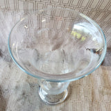 Clear Glass Pedestal Vase