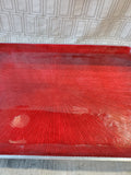 Simply Designz Ruby Red Enamel and Aluminum Serving Tray