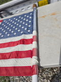American Flag on Wooden Pole
