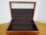 Vintage Wooden Silverware Chest Box