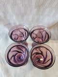 Set of 4 Amethyst Glass Water Goblets (2 SETS AVAILABLE PRICED INDIVIDUALLY AT $16 EACH)
