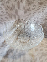 Cut Clear Glass Fruit Bowl