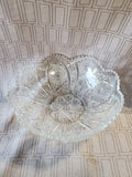 Cut Clear Glass Fruit Bowl