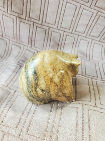 Carved Stone Bear Paperweight