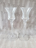 Pair of Royal Doulton "Oxford" Crystal Stemmed Candlestick Holders