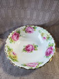German Pink Rose Serving Bowl