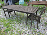 Large Lightweight Brown Wooden Painted Table w/Two Chairs