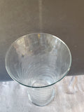 Tall Clear Glass Swirl Vase