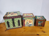 Set of 3 Christmas Nesting Boxes