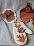 Autumn/Thanksgiving Potholder and Oven Mitt Lot