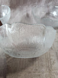 20 Piece Clear Glass Flower Petal Dish Set
