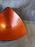 Reed & Barton Silverplate and Orange Enamel Bowl
