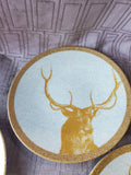 Set of 4 Threshold Melamine Reindeer Appetizer Plates