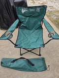 Green Folding Arm Chair w/Carry Bag