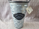 Metal "Farmer's Market" Flower Basket