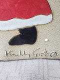 Signed Kimberly Smith Pottery Santa Wall Plaque