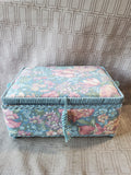 Floral Music Box Sewing Basket WORKS