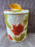 Autumn Leaf Ceramic Cookie Jar