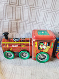 Lot of Tin Train/Truck Holiday Boxes