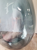 Blue Glass Balloon Shaped Floor Vase (B)