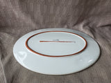 MudPie Seashell White Ceramic Crackle Glaze Serving Platter