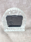 Michael Fina Fifth Avenue Clear Glass Desk Clock WORKS