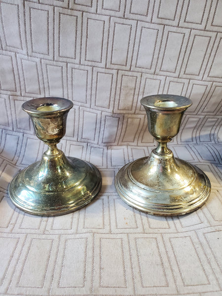 Pair of Sheridan Silverplate Candlestick Holders