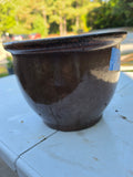 Brown Glazed Pottery Planter