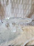Heavy Clear Glass Cake Stand