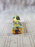 Small Hand Painted Bone Trinket Box