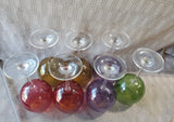 Lot of 7 Lenox "Tuscany Harvest" Multi-Colored Balloon Wine Glasses