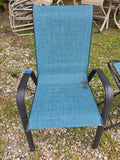 Teal Lightweight Three Piece Outdoor Set w/folding Side Table