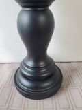 (A) Black Resin Pillar Candle Holder