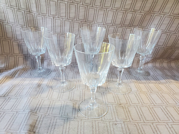 Set of 6 Crystal Wine Goblets