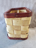 Woven Wooden Christmas Tree Basket Desk Organizer