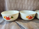 Set of 6 Royal Norfolk Autumn Leaf Ceramic Bowls