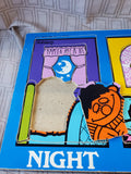 Lot of 3 Vintage Playskool Sesame Street Wooden Children's Puzzles